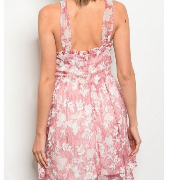 Rose Pink Dress HalterTop Size Small - Picture 2 of 2